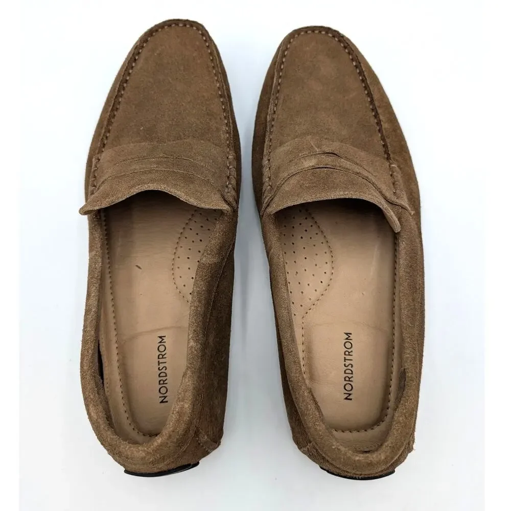 Nordstrom Casual Slip-On Penny Loafers Shoes Men's Brown Size US11M EU44
